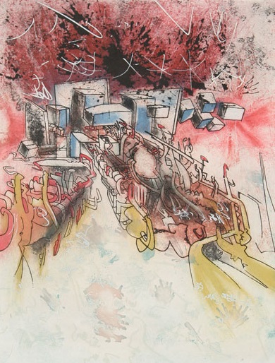 Grabados-de-Roberto-Matta-Le-palais-d-hiver-La-Revoluation-d-Octobre